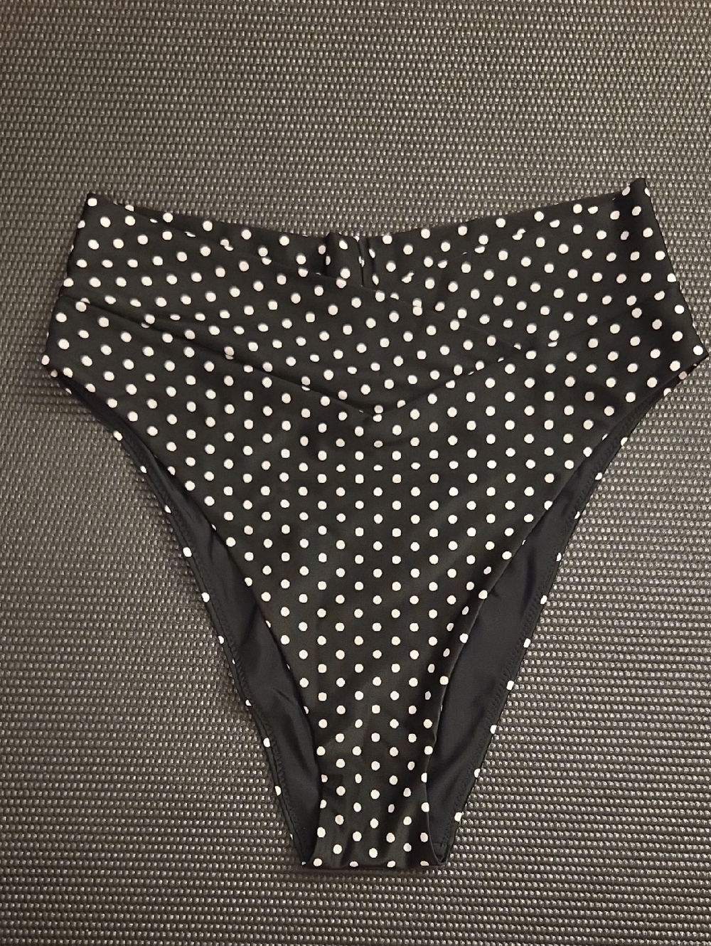 aerie Black and White Polka Dot High-Waist Bikini Bottoms